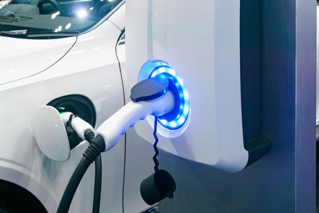 Modern EV charging station image